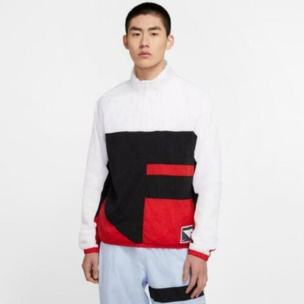 Nike Flight Mens Basketball Pack Jacket | Black/White/University Red | Size: XL